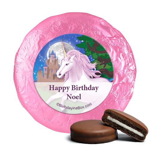 Personalized Birthday Unicorn Milk Chocolate Covered Oreos
