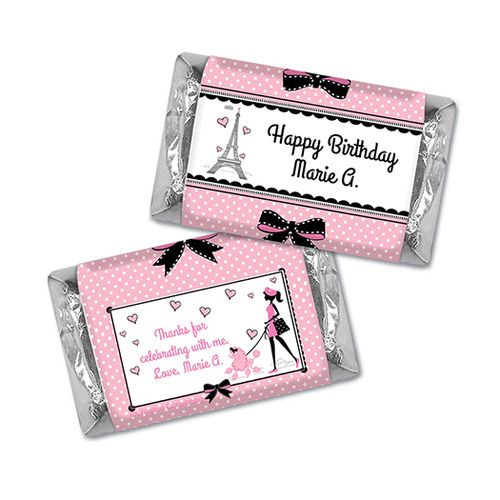 Personalized Birthday Poodle Miniatures Wrappers