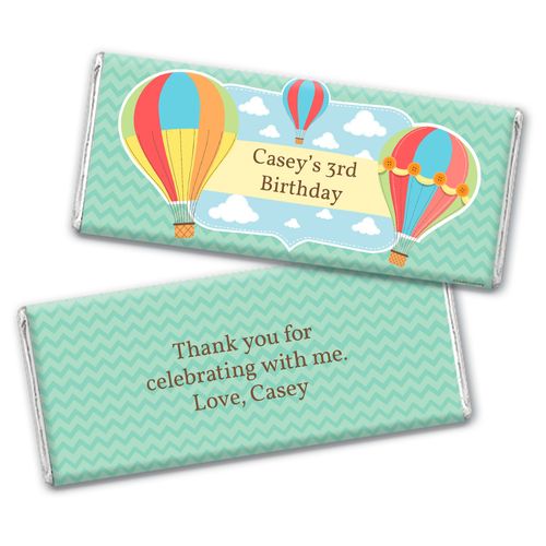 Personalized Birthday Balloons Chocolate Bar Wrappers