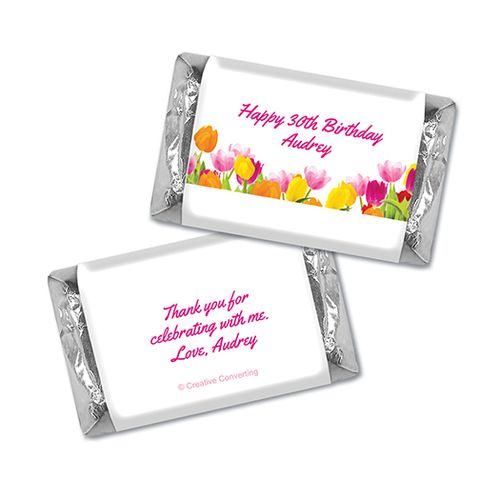 Personalized Birthday Tulips Hershey's Miniatures