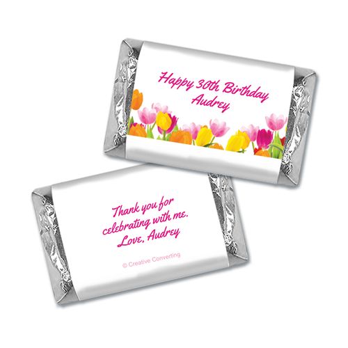 Personalized Birthday Tulips Miniatures Wrappers