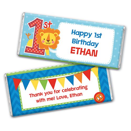 Personalized Birthday Lion Chocolate Bar Wrappers