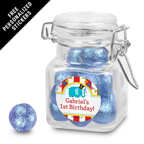 Birthday Personalized Latch Jar Circus 1st Birthday (12 Pack)