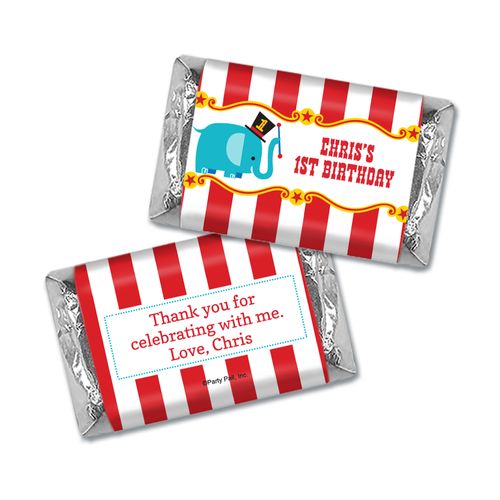 Personalized Birthday Circus Miniatures Wrappers