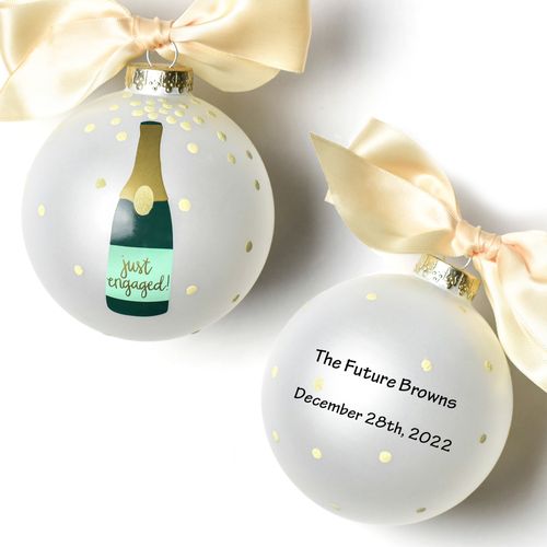 Personalized Engagement Champagne Pop