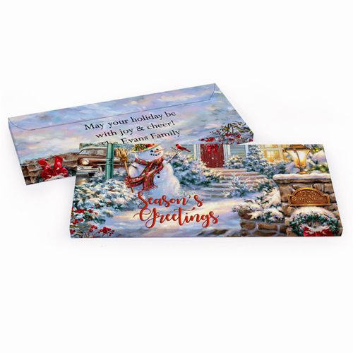 Deluxe Personalized Christmas Silent Night Lane Chocolate Bar in Gift Box