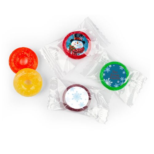 Personalized Life Savers 5 Flavor Hard Candy - Christmas Jolly Snowman