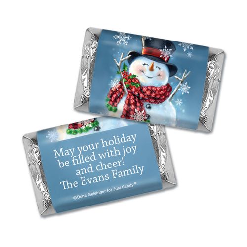 Personalized Mini Wrappers Only - Christmas Jolly Snowman