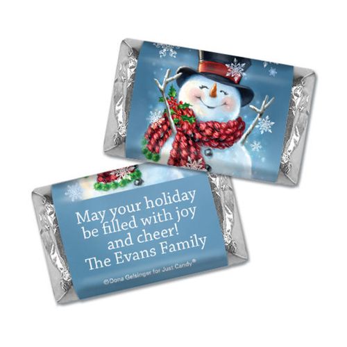 Personalized Hershey's Miniatures - Christmas Jolly Snowman