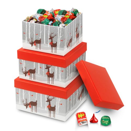 Reindeer Wonderland 3pc Box Set 11.5lb Hershey's Holiday Mix Box