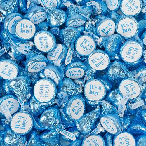 It's A Boy Blue Hershey's Kisses Candy - Assembled 100 Pack