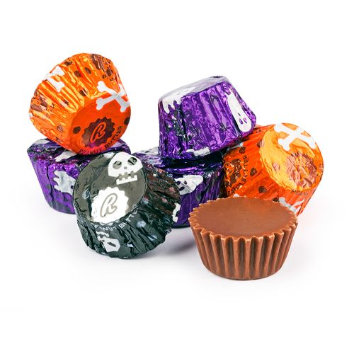 Halloween Reese's Peanut Butter Cup Miniatures with Spooky Foils