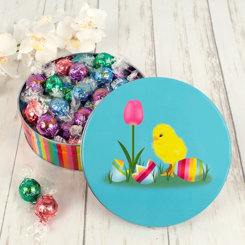 Easter Chick Tin with Assorted Lindor Truffles (20 Pieces)
