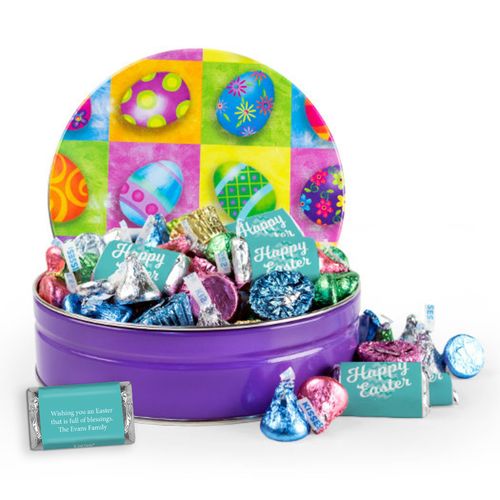 Personalized Bright Easter Eggs 1 lb Hershey's Easter Mix Tin