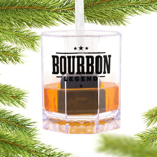 Hallmark Whiskey Glass Bourbon Legend Holiday Ornament