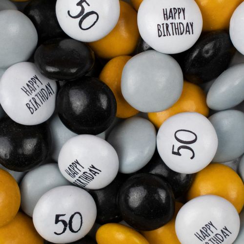 Just Candy 50th Milestone Happy Birthday Mix Milk Chocolate Minis