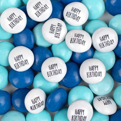 Just Candy Blue Happy Birthday Milk Chocolate Minis