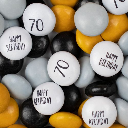 Just Candy 70th Milestone Happy Birthday Mix Milk Chocolate Minis