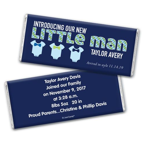 Baby Boy Announcement Personalized Chocolate Bar
