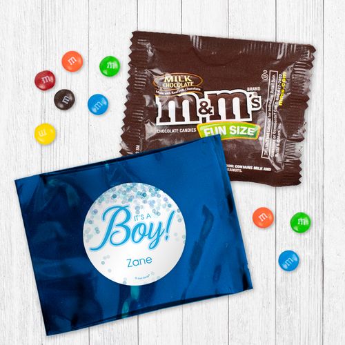 Personalized Boy Birth Announcement It's A Boy Bubbles - Milk Chocolate M&Ms