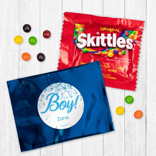 Personalized Boy Birth Announcement It's A Boy Bubbles - Skittles