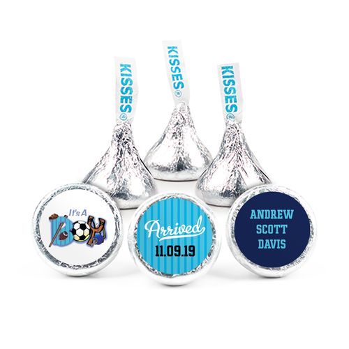 Personalized Boy Birth Announcement Sports Hershey's Kisses
