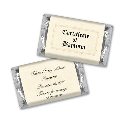 Baptism Certificate MINIATURES Candy Personalized Assembled