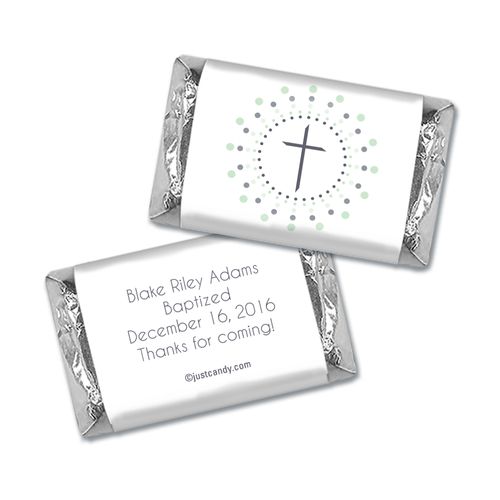 Radiant Cross Baptism Personalized Miniature Wrappers