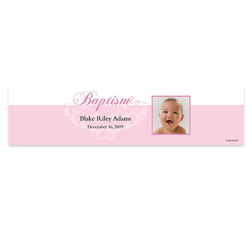 Personalized Baptism Photo 5 Ft. Banner