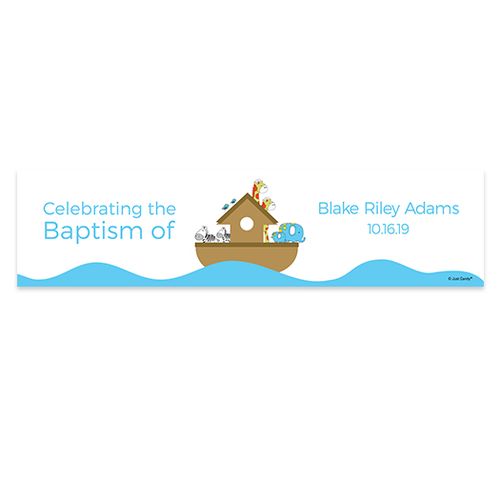 Personalized Baptism Noah's Ark 5 Ft. Banner