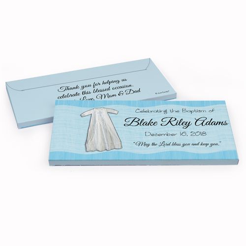 Deluxe Personalized Gown Baptism Chocolate Bar in Gift Box