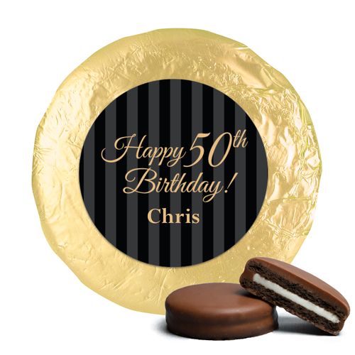 Formal Birthday Milk Chocolate Covered Oreo Cookies Assembled