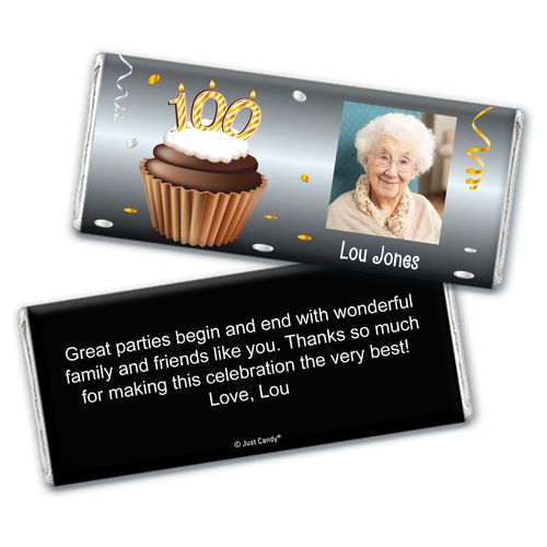 How Many? Personalized 100th Candy Bar - Wrapper Only