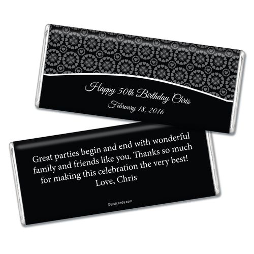 Birthday Personalized Chocolate Bar Patterned