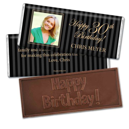Milestones Personalized Embossed Chocolate Bar 30th Birthday