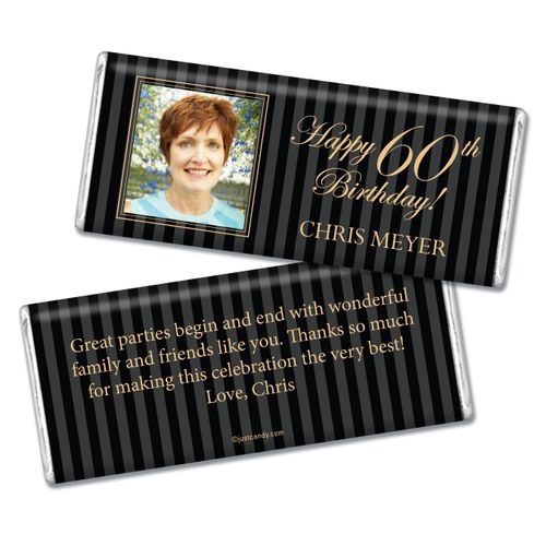 Formal Photo Personalized 60th Hershey's Bar Assembled