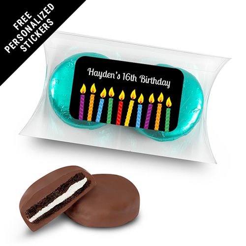 Birthday Personalized Pillow Box Lit Candles (25 Pack)