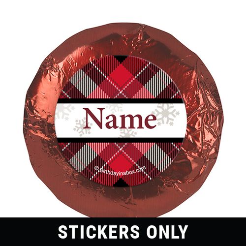 Buffalo Plaid Personalized 1.25" Stickers (48 Stickers)