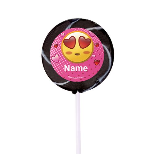 Emojis Pink Personalized 2" Lollipops (24 Pack)