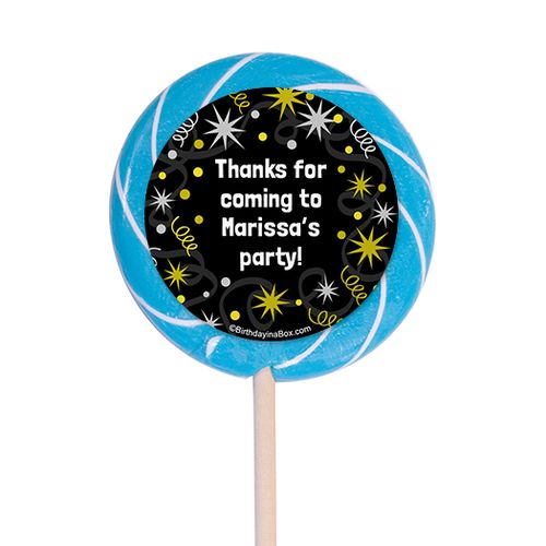 Sparkle Birthday Milestone Personalized 3" Lollipops (12 Pack)