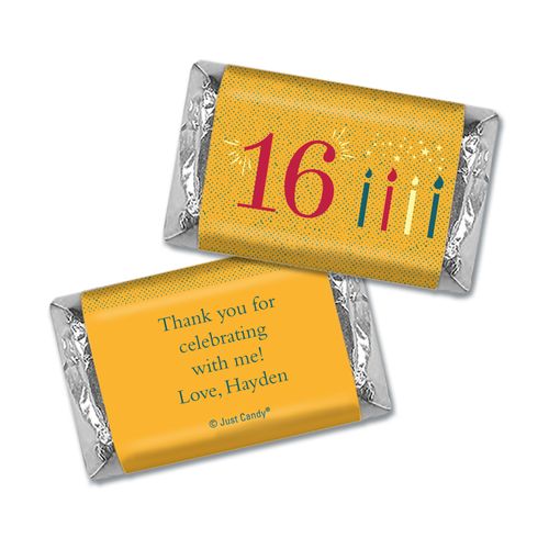 Personalized Birthday Vintage Sixteen Hershey's Miniatures Wrappers