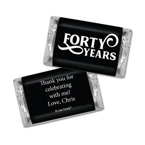 Personalized Hershey's Miniatures - Milestones 40th Type Birthday