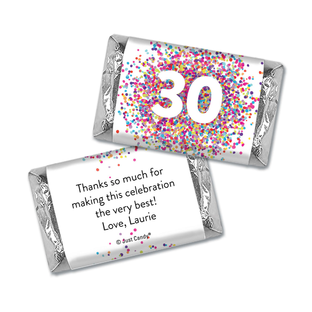 Personalized Hershey's Miniatures - Confetti Burst Birthday - Whcandy.com