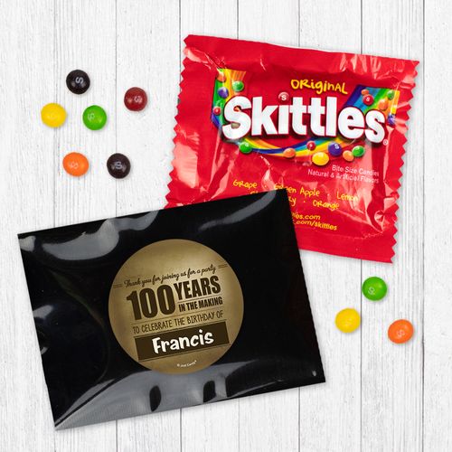 Personalized 100th Birthday In the Makings - Skittles