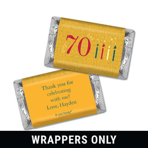 Personalized Birthday Vintage Seventy Hershey's Miniatures Wrappers