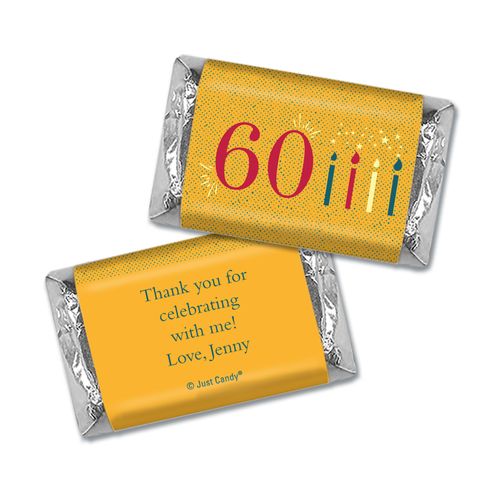 Personalized Vintage 60th Birthday Hershey's Miniatures Wrappers