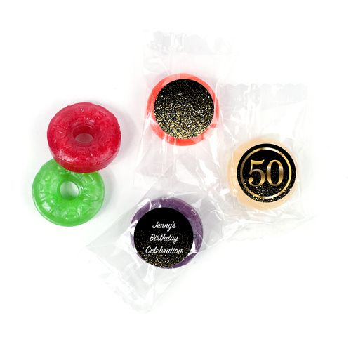 Personalized Life Savers 5 Flavor Hard Candy - Elegant Birthday Bash 50