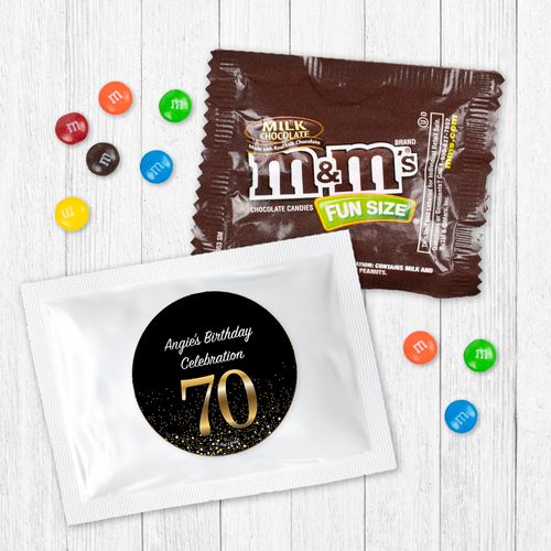 Personalized 70th Birthday Celebration - Milk Chocolate M&Ms