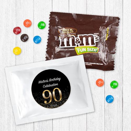 Personalized 90th Birthday Celebration - Milk Chocolate M&Ms