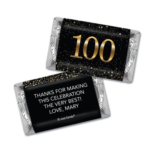 Personalized Elegant Birthday Bash 100 Hershey's Miniatures Wrappers